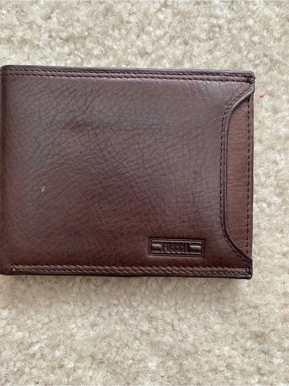 Fossil Men's Dark Brown Leather Bifold Wallet